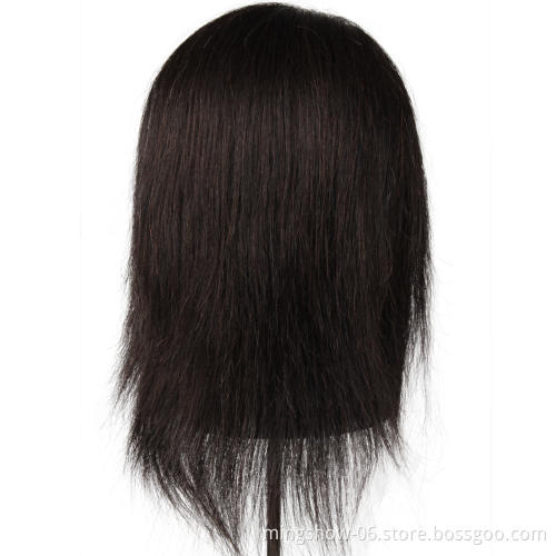 100% real hair black mannequin head with human hair on sale